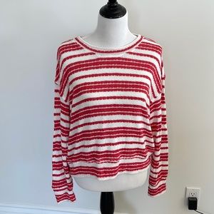Splendid red & white stripe light sweater